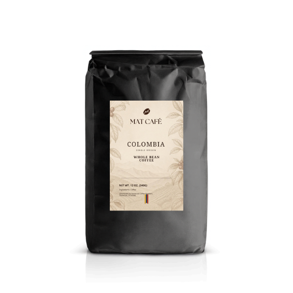 MAT Café Colombia 12 oz whole bean Shopify product photo